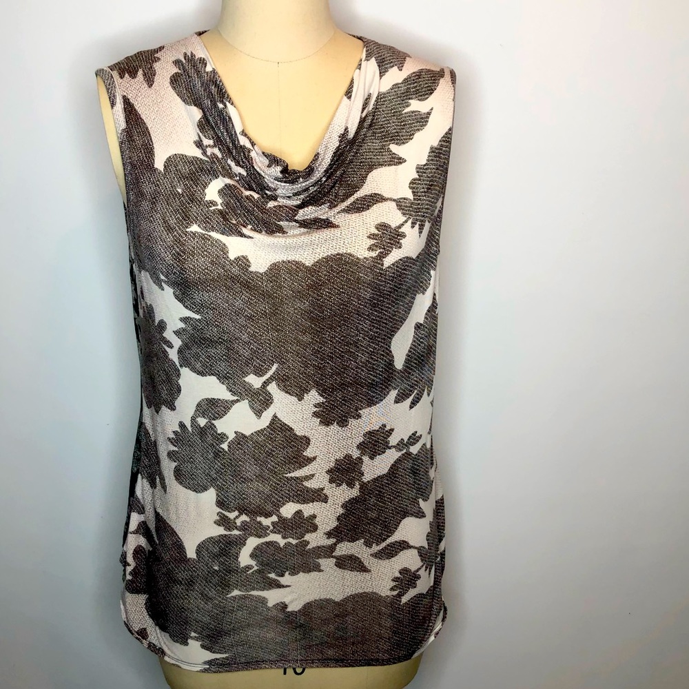 Cabi shades of grey sleeveless dress shirt